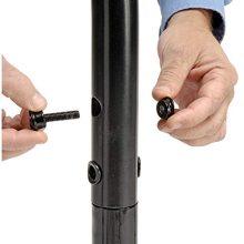 Global Industrial 68" L Wave Bike Rack, Black, Flange Mount
