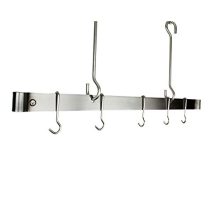 Enclume Premier 48-Inch Offset Hook Ceiling Bar Pot Rack, Stainless Steel