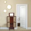 MTFY Standing Jewelry Armoire Cabinet,Jewellery Box Organizer Storage Chest
