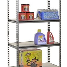 Muscle Rack Silver Vein Steel Storage Rack, 4 Adjustable Shelves