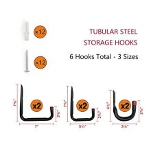 Wintek Heavy Duty Wall Mounted Garage Storage Utility Hooks