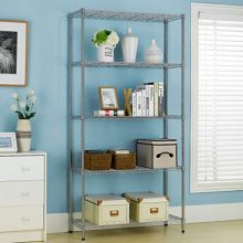 5 Shelf Wire Shelving Unit Garage NSF Wire Shelf Metal Large Storage Shelves