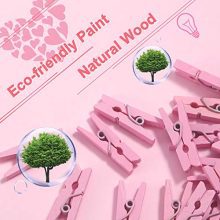 150 Pieces Mini Clothespins 1 Inch Wooden Clothes Pins for Baby Shower Favors