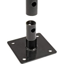 Global Industrial 68" L Wave Bike Rack, Black, Flange Mount