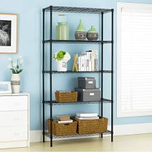 5 Shelf Wire Shelving Unit Garage NSF Metal Shelf Organizer Large Storage Shelves