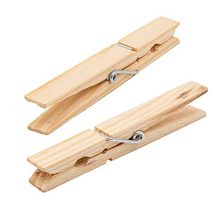 ESFUN 100 Pack Bulk Wooden Clothespins Large Clothes Pegs Clips for Laundry