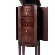 Powell Merlot Jewelry Armoire,