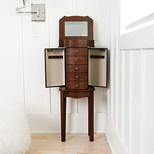 Hives & Honey Meg Stand Jewelry Armoire, Walnut