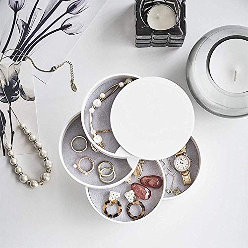 HengLiSam Jewelry Boxes Organizer Box Jewelry Storage Box 4-Layer Rotatable