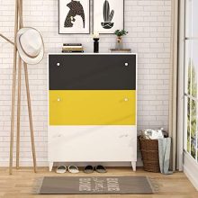 Tribesigns Modern 3 Drawer Shoe Cabinet, 3-Tier Shoe Rack Storage Organizer