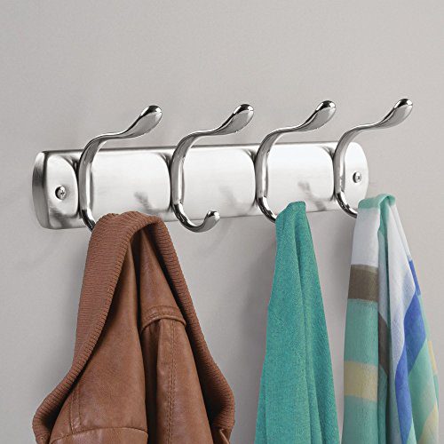 iDesign Bruschia Wall Mounted Entryway and Mudroom Storage Rack