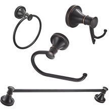 BESy Oil Rubbed Bronze 4 Piece Bathroom Accessories Set