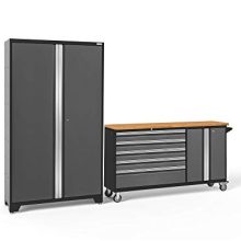 NewAge Products Bold 3.0 Gray 2 Piece Set, Garage Cabinets