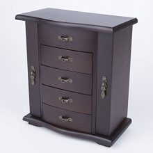 Saganizer Cherry Wooden Jewelry Box Organizer
