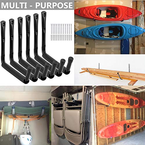 Garage Storage Jumbo Arm Hook Heavy Duty Wall Mount Organizer Utility Garden