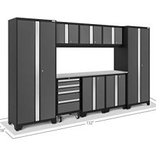 NewAge Products Bold 3.0 Gray 9 Piece Set, Garage Cabinets