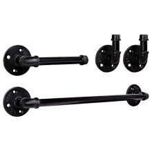 Kenley Bathroom Hardware Set - Industrial Pipe Wall Mount Bathroom Accessories