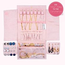 Junpitoo Travel Jewelry Organizer Roll Necklace, Earrings, Rings, Bracelet
