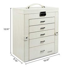 Homde 2 in 1 Huge Jewelry Box/Organizer/Case Faux Leather with Small Travel Case