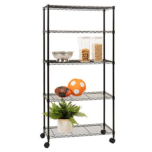 5-Tier Wire Shelving Unit Steel Large Metal Shelf Organizer Garage Storage Shelves