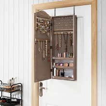 Giantex Jewelry Armoire Cabinet Wall/Door Mounted with Mirror