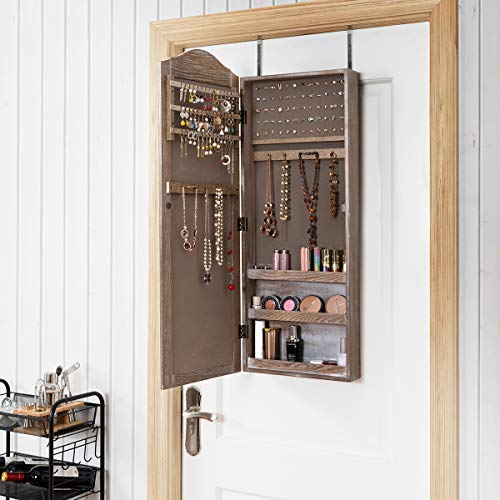 Giantex Jewelry Armoire Cabinet Wall/Door Mounted with Mirror