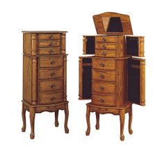 Powell Woodland Oak Jewelry Armoire