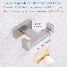 Double Towel Hook, Aomasi Stainless Steel Dual Robe Hook, Modern Kitchen Toilet