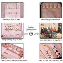 bagsmart Travel Jewelry Organizer Foldable Glitter Bling Jewelry Roll