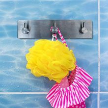 Self Adhesive Stainless Steel Heavy Duty 3 Key Hooks ~ Coat Hanger