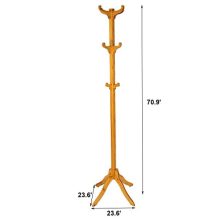 Chezaa Coat Rack Stand Entry-Way Hallway Tree Entryway Wooden Tree Stand