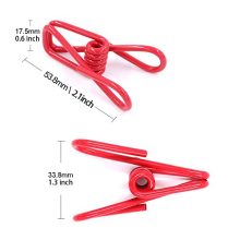 Swpeet 50 Pieces Multi-Purpose Metal Wire Clip Windproof Clothespin Metal Clips