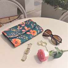Je&Co Travel Jewelry Organizer, Foldable Jewelry Roll
