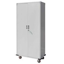 Goujxcy Rolling Storage Cabinet 71" Tall, Lockable Garage Storage Cabinet Metal