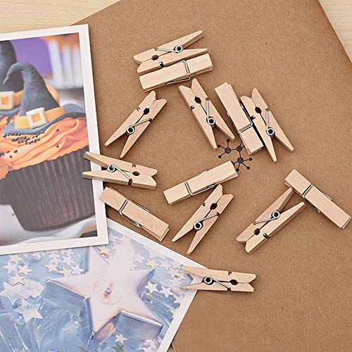 Outee 301 Pcs Mini Clothespins Wooden Clips Clothespins Wood Photo Paper