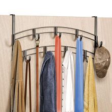 Lynk Over Door 9 Hook Rack Shirt, Belt, Hat, Coat, Towel Organizer