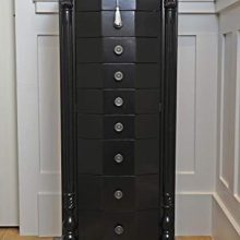 Alveare Home Louisa Locking Jewelry Armoire, Black