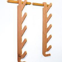 Grassracks - Bamboo Ski Rack | Horizontal Wall-Mounted Indoor and Garage