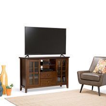 Simpli Home Artisan Solid Wood 53 inch Wide Contemporary TV Media Stand