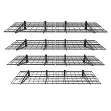 FLEXIMOUNTS 4-Pack Wall Shelf Garage Storage Rack Wall Mounted