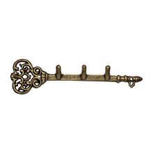 Comfify Decorative Wall Mounted Key Holder - Vintage Key with 3 Hooks