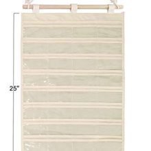 JSXD Hanging Jewelry Organizer,32 Clear PVC Pockets with 2 Jewelry Storage