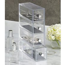 InterDesign Clarity 4-Drawer Flip Tower Jewelry Box