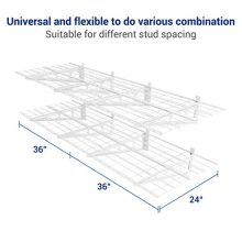 FLEXIMOUNTS 2' x 6' White 2-Pack 2x6ft 24-inch-by-72-inch Wall Shelf Garage