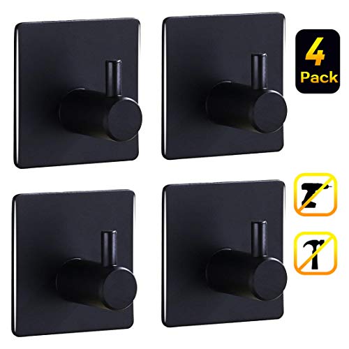 Limo Adhesive Hooks Utility Hooks, Stainless Steel Wall Mounted Coat Hooks