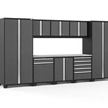 NewAge Products Pro 3.0 Gray 9 Piece Set, Garage Cabinets