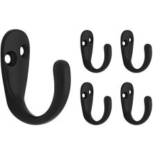 Franklin Brass Single Prong Robe Hook, 5-Pack, Flat Black, 5 Piece