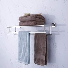 KES Towel Shelf with Double Towel Bar Rack Organizer for Bathroom 24-Inch