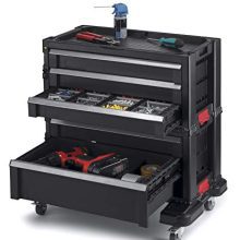 Keter Modular Locking and Rolling Tool Chest with Wheels and Drawers