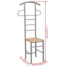 Festnight 2PCS Bedroom Gentleman's Valet Chair Durable Wardrobe Storage